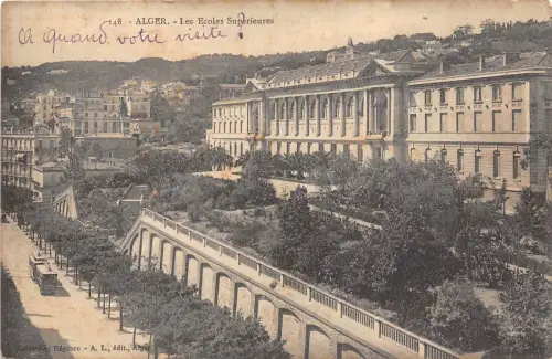BF35872 alger les ecoles superieure tramway algeria front/back scan