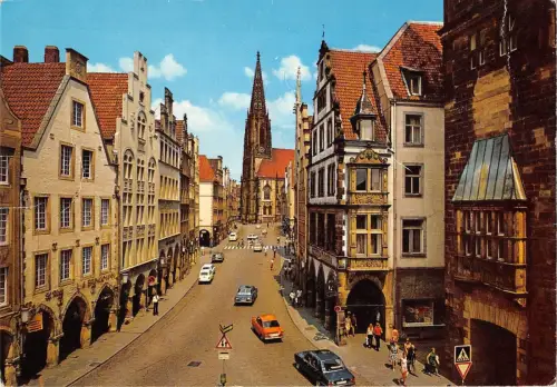 BT11311 Münsteri Westf Prinzipalmarkt und Lambertikirche Autotour Germany
