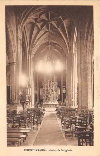 B93446 interior de la iglesia fuenterrabia spain