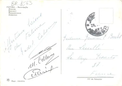 BR8563 Fatima Ricordo portugal