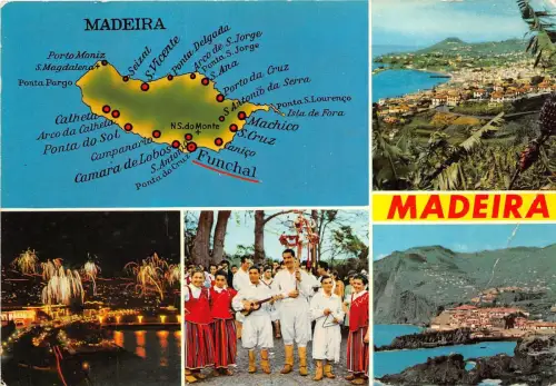 BR1788 Portugal Madeira Karte carte geographique multi vues