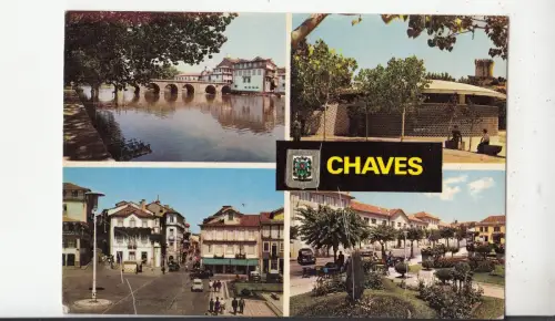 BF29215 chaves portugal ponte romana sobre o rio tamega front/back image