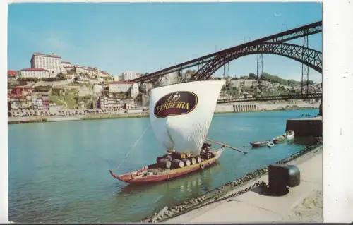 BF29931 porto portugal o duoro bbarco rabelo e vista parcial d front/back image