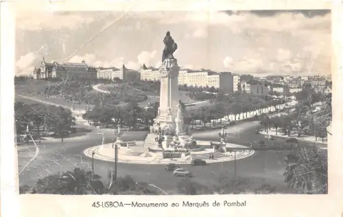 BF34560 lisboa monumento ao marques de pombal portugal front/back scan