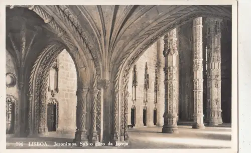 BF32294 lisboa jeronimos sob o coro da jhreja portugal front/back image