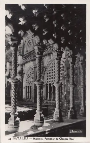 BF19453 batalha mostteiro pormenor de claustro real portugal front/back image
