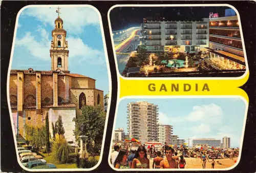 BR22810 Gandia Playa Hotel Bayren y Colegiata Spanien