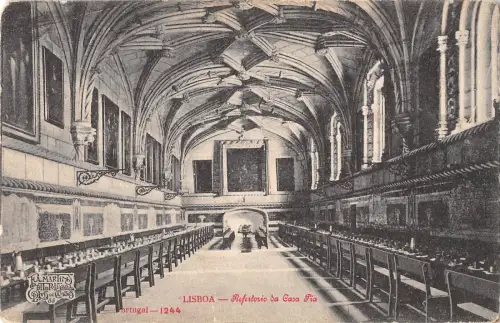 BR46469 Lisboa refestorie sa casa pia Portugal