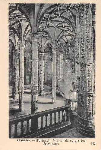 BR45769 Intereriour da egreja dos jeronymos Lisboa portugal