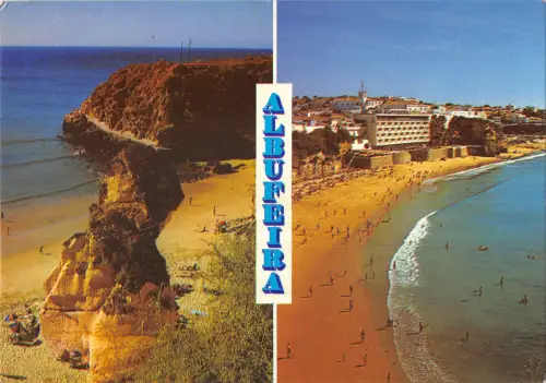 B110313 Portugal Albufeira Algarve Plage Panorama Strand Gesamtansicht