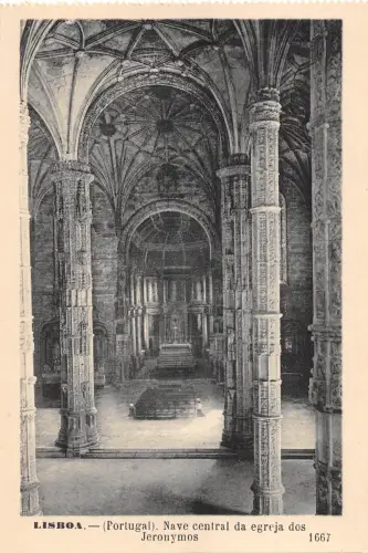 BR45766 Schiff zentral da egreja dos jeronymos Lisboa portugal