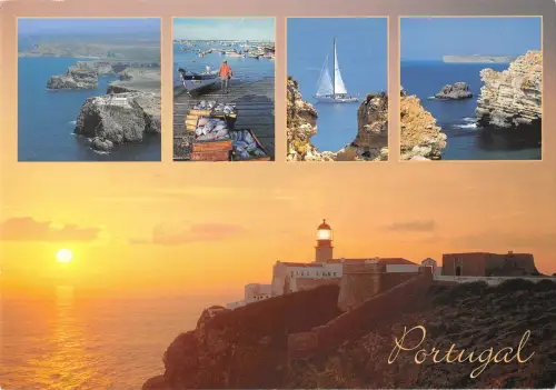 B110698 Portugal Sagres e Cabo de Sao Vicente Algarve Leuchtturm Boote