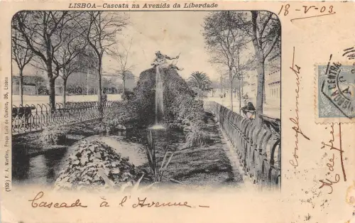 B8731 Portugal Lisboa Cascata na Avenida da Liberdade 1904