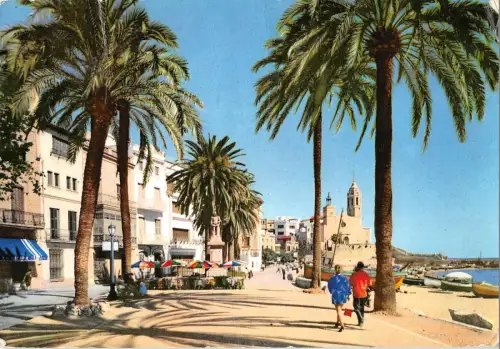 BT5894 Sitges paseo de la Ribera y moment a El Greco Spanien