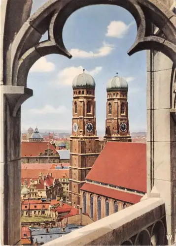 B83438 Münchner Dom vom Rathaus aus gesehen Deutschland
