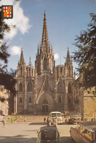 BF22904 barcelona la catedral bus spain front/back image