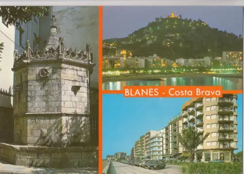 BF22780 Schrift Gotico Blanes Costa Brava Spanien Vorder-/Rückbild