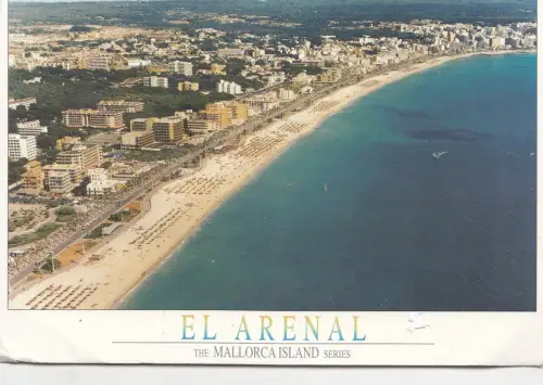 BF24228 mallorca panoramica de la playa el arenal spain front/back image