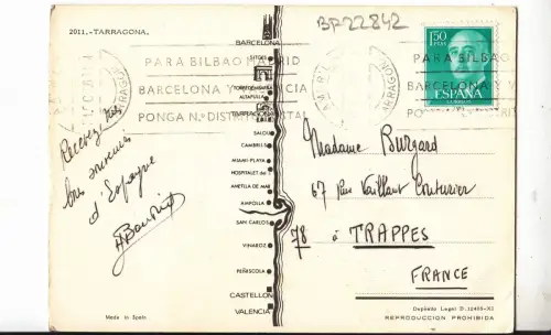 BF22842 Schiff Tarragona Spanien Vorder-/Rückbild