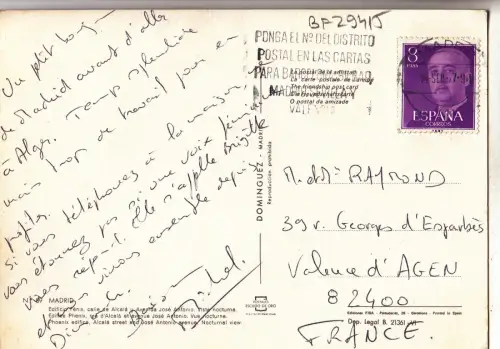 BF29415 madrid edificio phenix spain front/back image