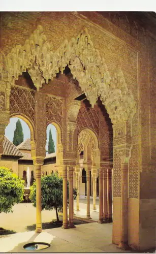 BF14851 Granada Arcada Patio de los Leones Alhambra Spanien Vorder-/Rückbild