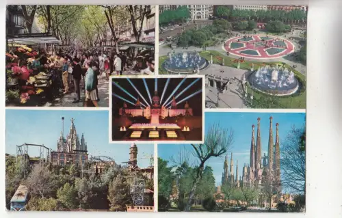 BF29732 Ramblas Plaza Cataluna Bercelona Spanien Vorder-/Rückbild