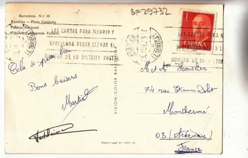 BF29732 Ramblas Plaza Cataluna Bercelona Spanien Vorder-/Rückbild