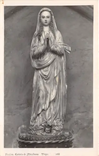 BF34304 Burgos Skulptur Cartula de Miraflores Spanien Front/Back Scan