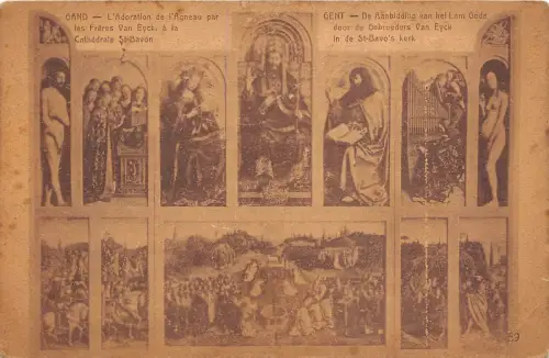 Br36096 Gend Gand St. Bavon L Adoration de l agneau par les freres Belgien