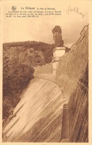 BR56000 Le Mur du Barrage La Gileppe Belgien