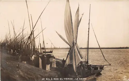 Lot223 Ägypten Kairo Nile A Rod El Farag Typen Echt Foto Boot