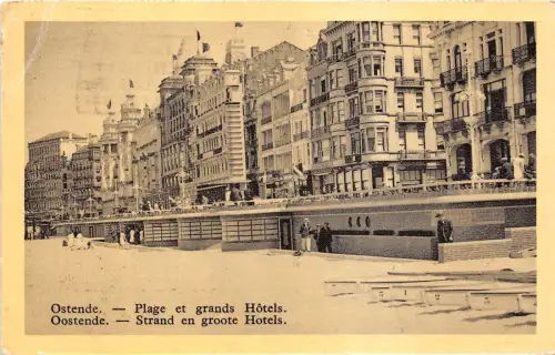 BR32377 Ostende Plage et grands hotels belgien