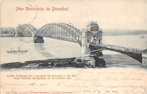 BF36595 neue Rheinbrücke bei Düsseldorf Germany