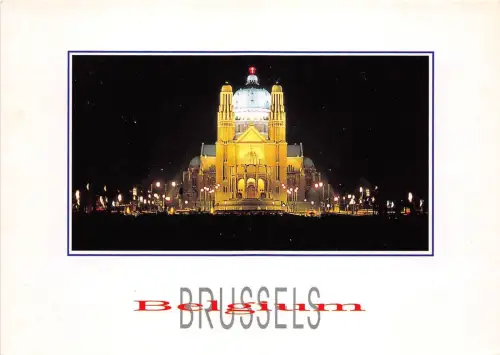 BR4069 Basilique de Kokelberg la nuit Bruxelles belgium