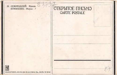 B4797 Semiradski Phryne Front/Back Scan