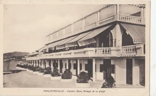 B81193 philippeville casino beau rivage et la plage algeria front/back image