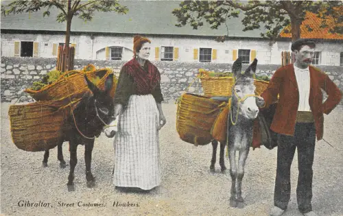 Lot243 Gibraltar Straßenkostüme Heuler Arten Esel Gemüse Verkäufer