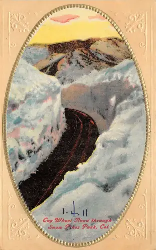 br105562 Zahnradstraße durch Schneehechte Peak Colorado