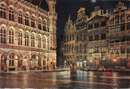 B54744 Bruxelles Grand`s Place la nuit belgium