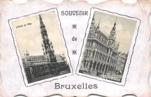 Lot106 belgien souvenir de bruxelles brussel belgien litho rathaus neuheit