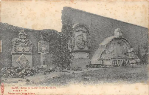 uk43143 ruines de l abbaye de st bavon VII gand
