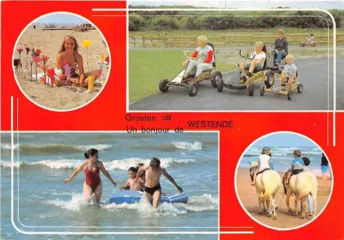 BG5151 Pferd Kinder Westende Belgien