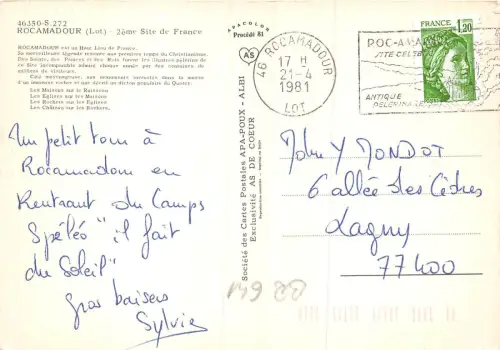 BR641 France Rocamadour multi vues