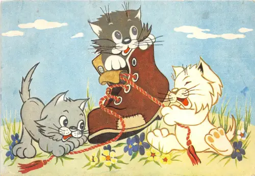 B28551 Tier Katze Chat Rumänische Ganzsache