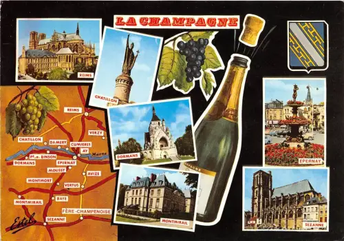 BR3176 La Champagne, From Reims to Sezanne, multi view france