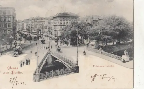 B82708 berlin germany potsdamerbrücke front/back scan