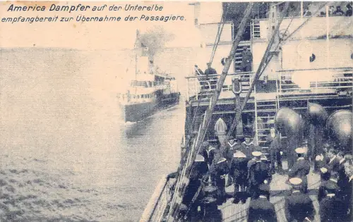 Bg32982 amerika dämpfer auf unterelbe ubernahme passagiere germany ship bateaux