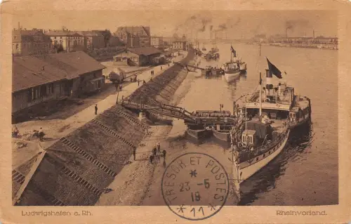 BR42340 Ludwigshafen a Rh Rheinvorland Schiff btaeaux germany