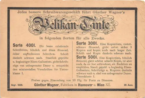 BC60983 Gunter Wagner Fabrik Hannover u Wien germany