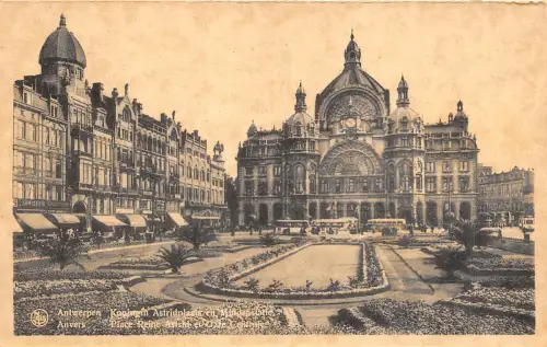 Br35181 Anvers Place Reine Astrid et Gare Centrale belgium